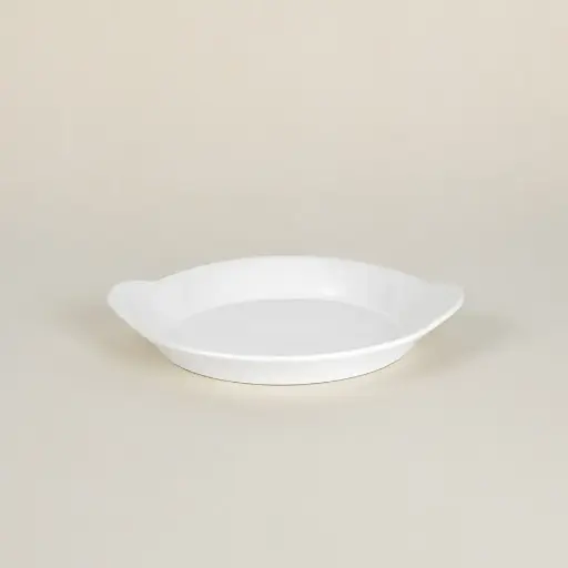 [01S1068] Plato Huevo Marfil 17.5X21 Cm.