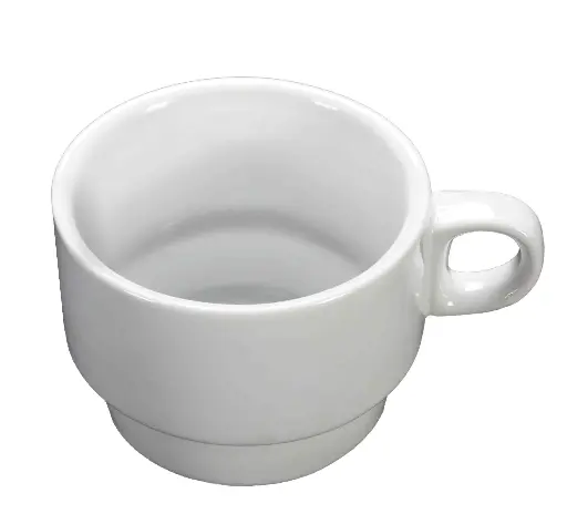 [01S0290] Taza moka Montgat porcelana blanca 8 cl