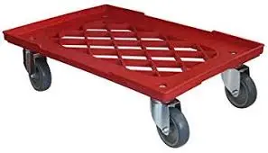 [30003B12] Base Rodante Roja 60X40 Cm