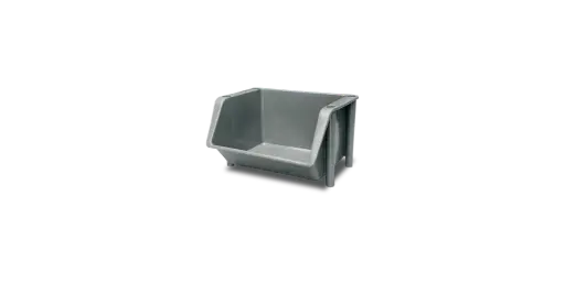 [152806] Cubeta almacenaje apilable gris 52,5x42,5x31,5 cm