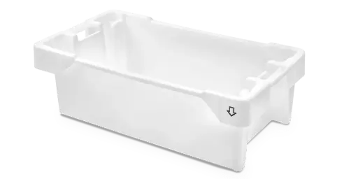 [81631110P] Cubeta manutención apilable y encajable blanca 60 l 80x45x27 cm