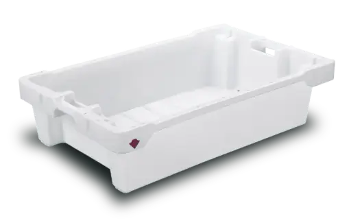 [81721011] Cubeta Manutencion Apilable Y Encajable Con Drenaje Blanca 35 L. 80X45X19 Cm.