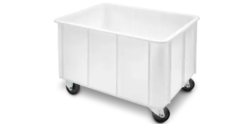 [316700] Cubeta manutención lisa blanca con ruedas 155 l 80x60x56 cm
