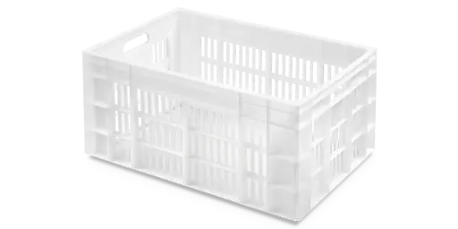 [1797P00] Cubeta manutención ranurada fondo liso blanca 60 l 60x40x30 cm