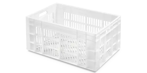 [179700] Cubeta manutención ranurada blanca 60 l 60x40x30 cm