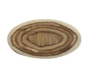 [OT4820b] DLR Fuente Oval Madera 48x20 cm.