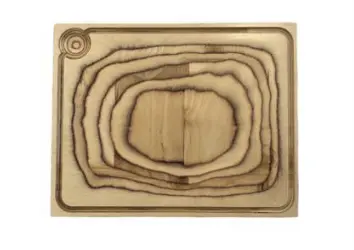[MT3629b] DLR Fuente Rectangular Madera Trinche 36x29 cm.