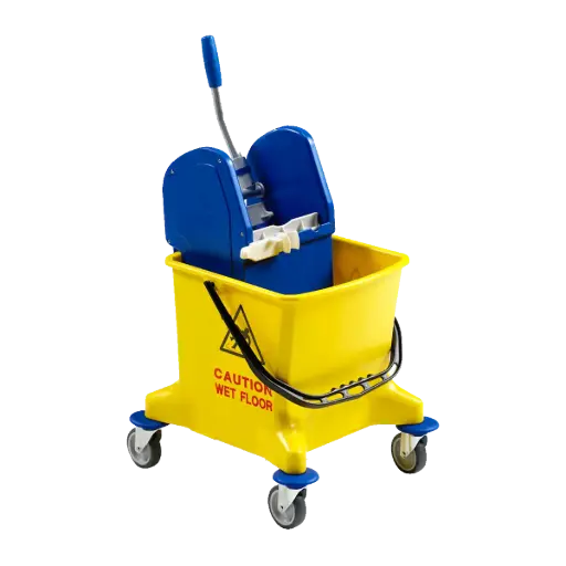 [23730] Cubo fregona simple con ruedas y prensa 25 l