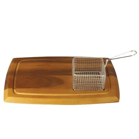 [ACB4] Tabla Madera Acacia C/Hueco 10X10 Cm. 36X25.5Cm.