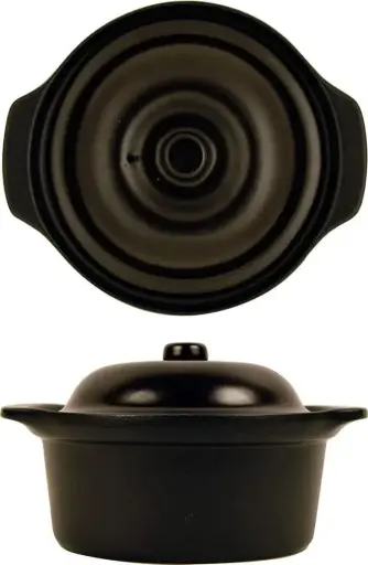 [ER100101] Cazuela con tapa negra Stone 19 cm