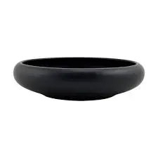 [ER100104] Fuente Horno Stone Redonda Negra 16.5 Cm.