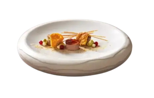 [067000300001] Plato Terra redondo blanco 30x5 cm
