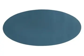 [ZZ0476BLUE] Centro De Mesa Simil Piel Oval Azul 70X33 Cm.