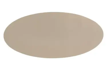 [ZZ0476TAUPE] Centro De Mesa Simil Piel Oval Gris Pardo 70X33 Cm.