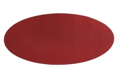 [ZZ0476RED] Centro De Mesa Simil Piel Oval Rojo 70X33 Cm.