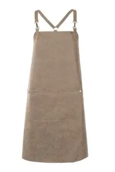 [ZZ0515TAUPE] Delantal Truman Tirantes Cruzados Gris Pardo 85X64 Cm.