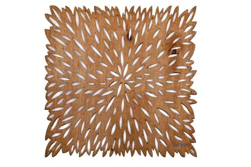 [ZZ0561 HONEY] Mantel individual Abedul miel cuadrado 36x36 cm
