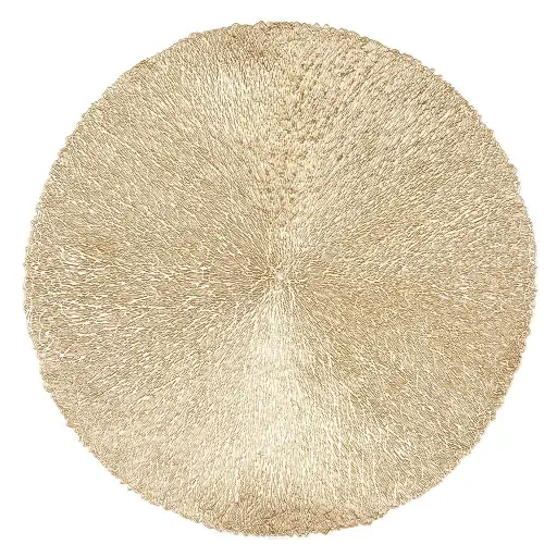 [ZZ0534 GOLD ] Mantel individual capellini oro redondo 38 cm