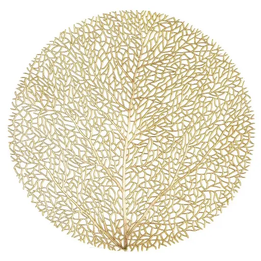 [ZZ0539 GOLD] Mantel Individual Capellini Oro Redondo 38 Cm.