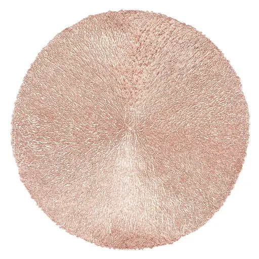 [ZZ0534 ROSEGOLD] Mantel individual capellini oro rosa redondo 38 cm