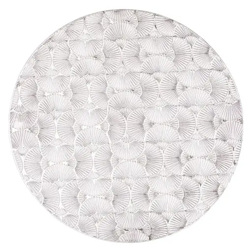 [ZZ0538 SILVER] Mantel individual capellini plata redondo 38 cm
