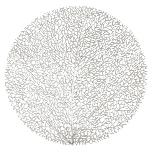 [ZZ0539 SILVER] Mantel individual capellini plata redondo 38 cm