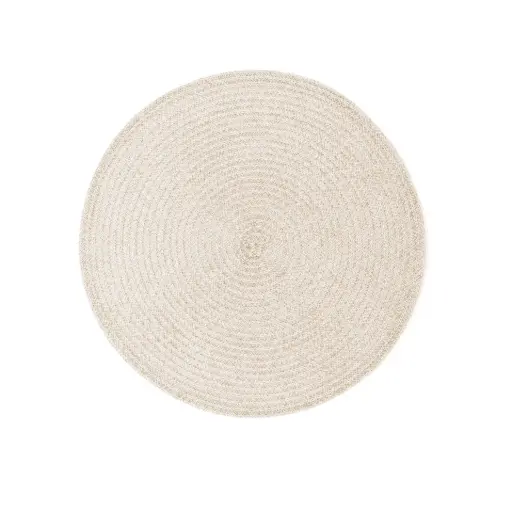 [ZZ0427 NATURAL] Mantel Individual Melange Natural Redondo 38 Cm.