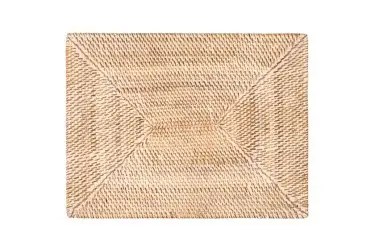 [9593WHITE] Mantel Individual Rattan Blanco 40X30 Cm.