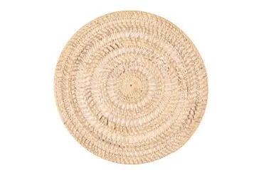 [9600WHITE] Mantel Individual Rattan Blanco Espiral 36 Cm.
