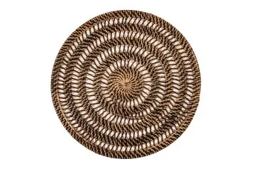 [9600BR/DARK] Mantel Individual Rattan Marron Espiral 36 Cm.