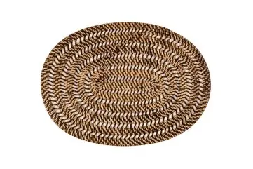 [9601BR/DARK] Mantel Individual Rattan Oval Marron Espiral 40X30 Cm.