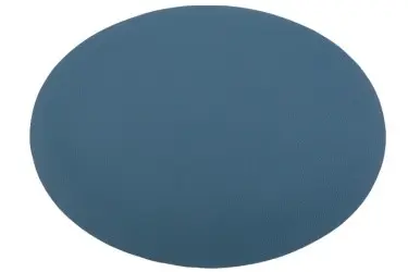 [ZZ0436BLUE] Mantel Individual Togo Azul Oval 45X33 Cm.