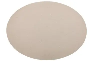 [ZZ0436TAUPE] Mantel Individual Togo Gris Pardo Oval 45X33 Cm.