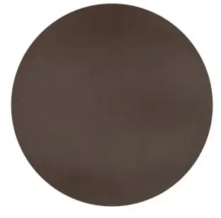 [ZZ0474BROWN] Mantel Individual Togo Marron Redondo 38 Cm.