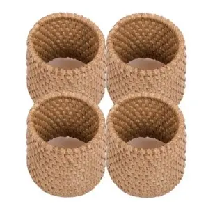 [9391NATURAL] Servilletero Rattan Natural 4 Unidades  5X4,5 Cm.