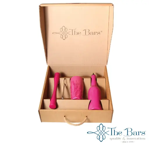 [BX06] Caja coctelería Flair rosa 4 piezas