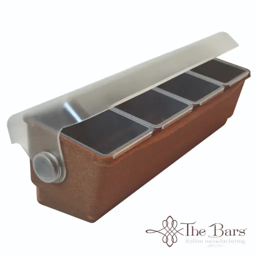 [B012WD] Dispensador Ingredientes Eco Wood 4 Comp.