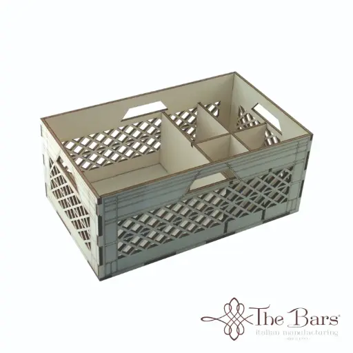 [G001R] Organizador Barra Caja Enrejada Madera