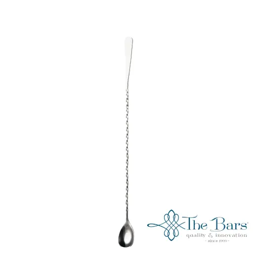 [B004H] Cuchara cóctel torneada con pala de acero inoxidable 35 cm