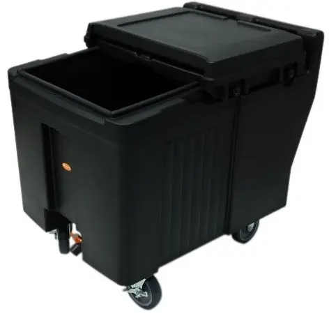 [BK-125] Carro Hielo Isotermo Polietileno Negro 125 L. 60,5X80X74,5 Cm.