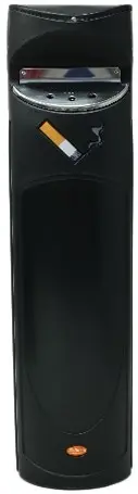[KUL-TR] Cenicero Papelera Negro 26,5X21X104 Cm.
