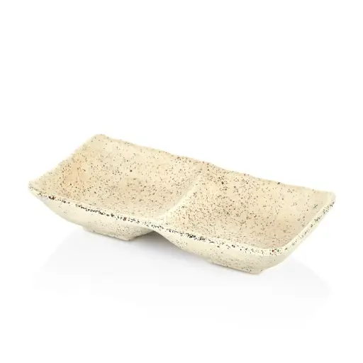 [4680] Bol Melamina Granito Beige Doble 17.5X9X3.5 Cm.