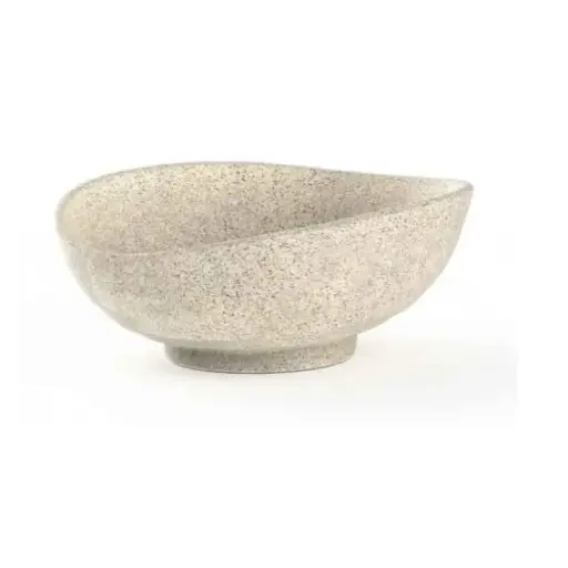 [4775] Ensaladera Oval Melamina Granito Beige 26X22 Cm.