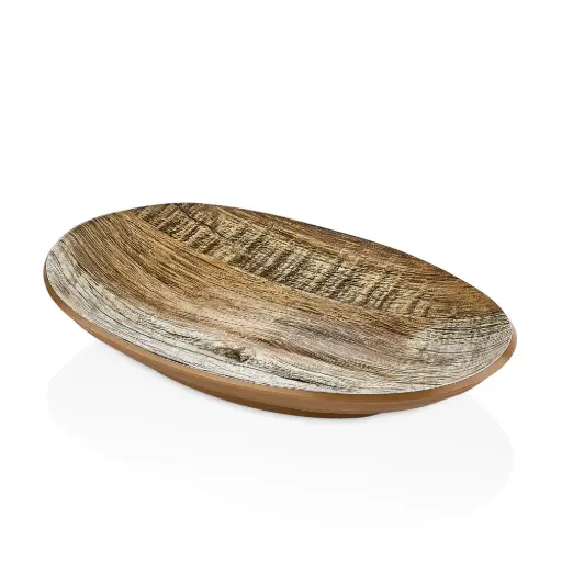 [4848] Fuente Oval Melamina Sierra 23X14,5X3,5 Cm.