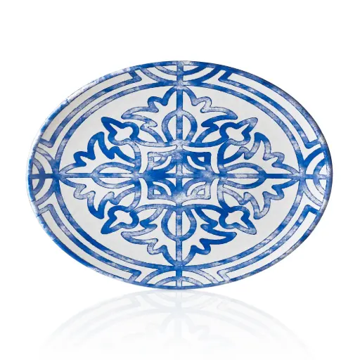 [4824] Fuente Oval Melamina Tilda Sevilla 49X36 Cm.