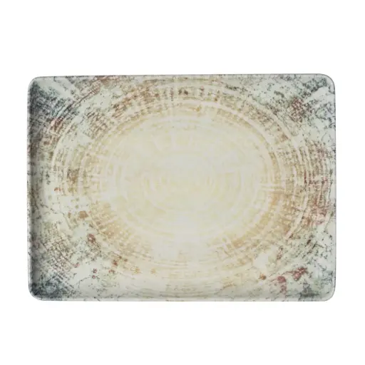 [4741] Fuente rectangular Fosil 30x22 cm