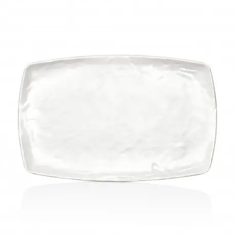 [4897] Fuente Rectangular Melamina Pizarra Blanca 37X23.5 Cm.