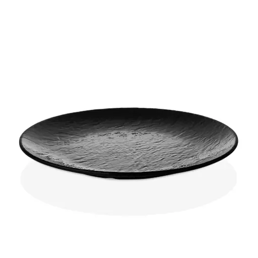 [4855] Plato Buffet Melamina Tilda Negro 45 Cm.