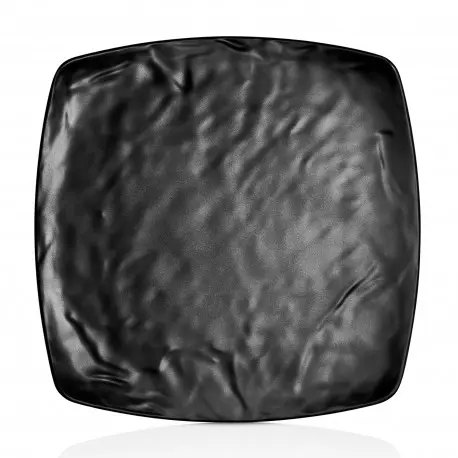 [4930] Plato Llano Melamina Pizarra Negra 27X27 Cm.