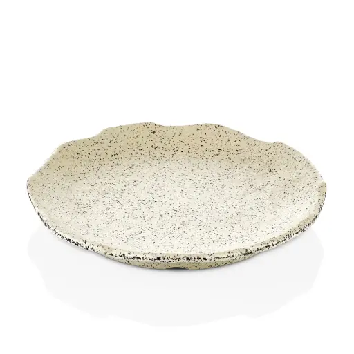 [4853] Plato Postre Melamina Granito Beige 20 Cm.